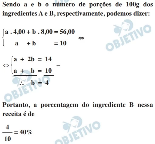 Questão 15 - FATEC 2020 - Caderno Azul