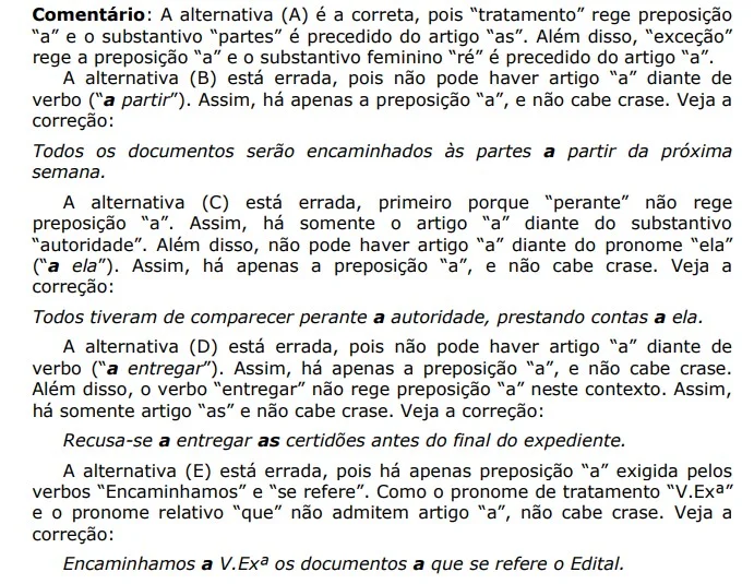Resolução da Questão